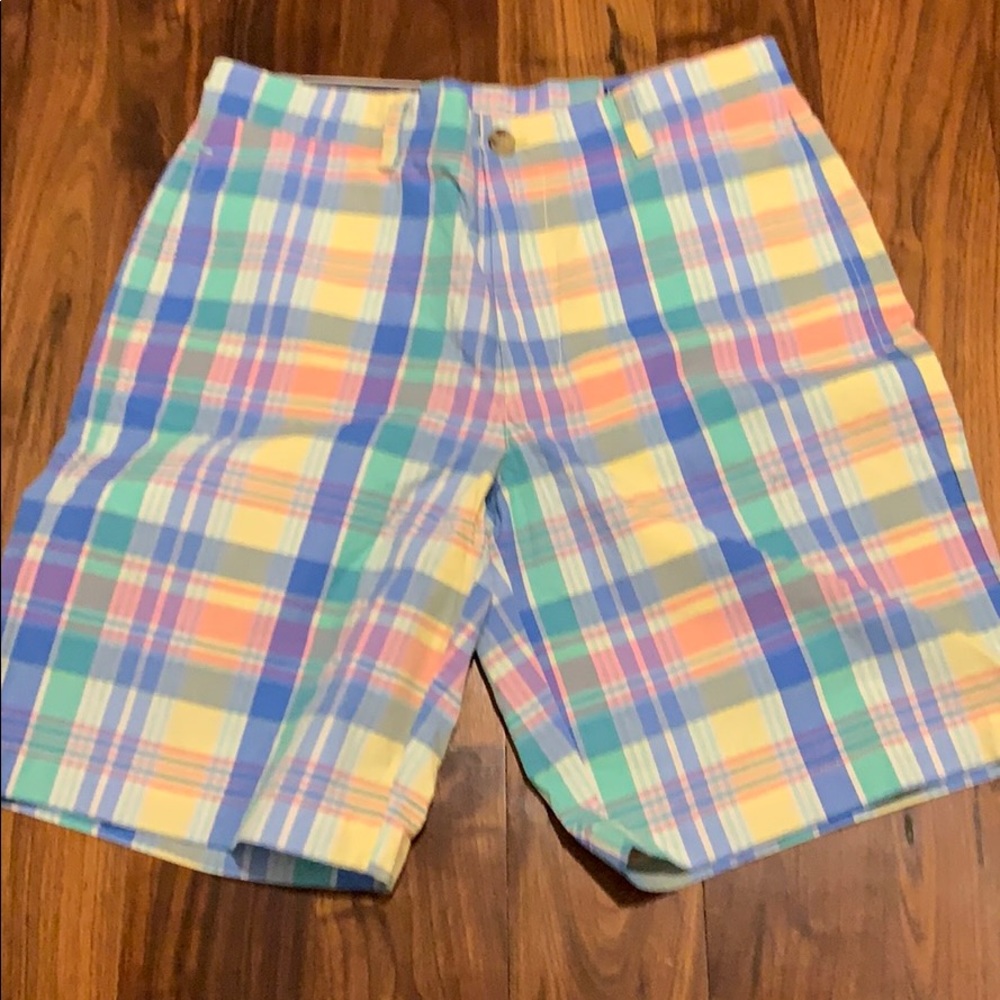 mens vineyard vines classic plaid shorts